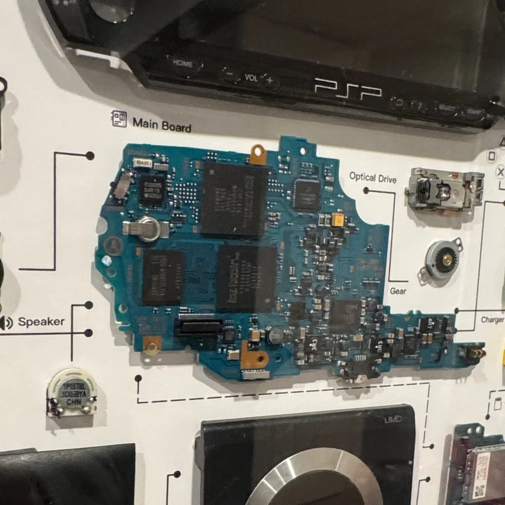 Sony PSP 1000 Component Art in Black Frame